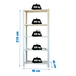 Rayonnage de bureau charge légère sans vis 2100x900x400 - 5 niveaux Blanc - SIMON RACK - 8435104994016