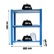 Rayonnage de bureau charge légère sans vis 1000x900x400 - 3 niveaux Bleu/Blanc - SIMON RACK - 8435104994054