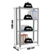 Rayonnage de bureau charge légère sans vis 1500x900x300 - 4 niveaux Gris/Blanc - SIMON RACK - 8435104994238