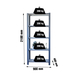 Rayonnage de bureau charge légère sans vis 2100x900x400 - 5 niveaux Gris/Blanc - SIMON RACK - 8435104994313