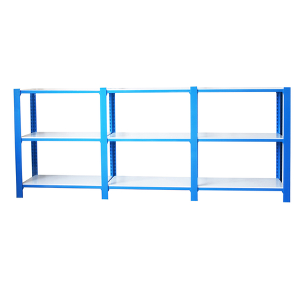 Rayonnage de bureau charge légère sans vis 1000x2700x300 - 3 niveaux Bleu/Blanc - SIMON RACK - 8435104998335