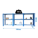 Rayonnage de bureau charge légère sans vis 1000x2700x400 - 3 niveaux Bleu/Blanc - SIMON RACK - 8435104998397