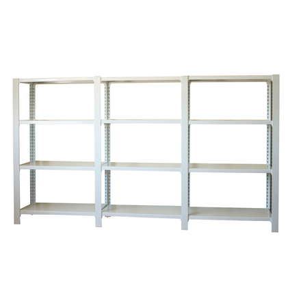 Rayonnage de bureau charge légère sans vis 1500x2700x400 - 4 niveaux Blanc - SIMON RACK - 8435104998526