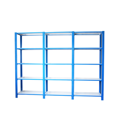 Rayonnage de bureau charge légère sans vis 2100x2700x300 - 5 niveaux Bleu/Blanc - SIMON RACK - 8435104998571