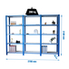 Rayonnage de bureau charge légère sans vis 2100x2700x400 - 5 niveaux Bleu/Blanc - SIMON RACK - 8435104998632