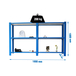 Rayonnage de bureau charge légère sans vis 1000x1800x300 - 3 niveaux Bleu/Blanc - SIMON RACK - 8435104998694