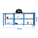 Rayonnage de bureau charge légère sans vis 1000x2700x400 - 3 niveaux Bleu/Blanc - SIMON RACK - 8435104998960