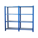 Rayonnage de bureau charge légère sans vis 1500x1800x300 - 4 niveaux Bleu/Blanc - SIMON RACK - 8435104999059