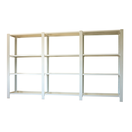 Rayonnage de bureau charge légère sans vis 1500x2700x400 - 4 niveaux Blanc - SIMON RACK - 8435104999295