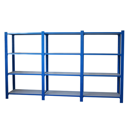 Rayonnage de bureau charge légère sans vis 1500x2700x400 - 4 niveaux Bleu/Blanc - SIMON RACK - 8435104999325