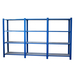 Rayonnage de bureau charge légère sans vis 1500x2700x400 - 4 niveaux Bleu/Blanc - SIMON RACK - 8435104999325
