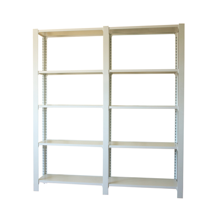 Rayonnage de bureau charge légère sans vis 2100x1800x300 - 5 niveaux Blanc - SIMON RACK - 8435104999387