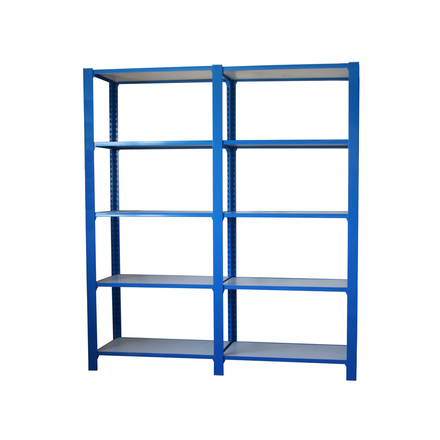 Rayonnage de bureau charge légère sans vis 2100x1800x300 - 5 niveaux Bleu/Blanc - SIMON RACK - 8435104999417