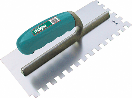PLATOIR À COLLE DENTS CARREES 10X10 LAME INOX MANCHE BOIS FORGES DE MAGNE - 367710