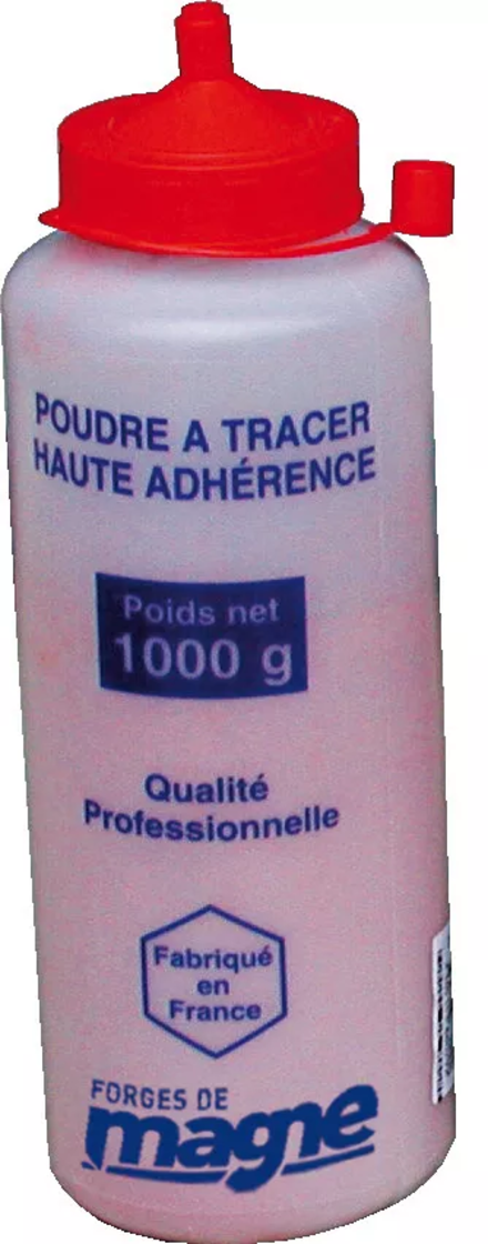 POUDRE À TRACER ROUGE (FLACON DE 1000GR) HAUTE ADHERENCE FORGES DE MAGNE - 388029