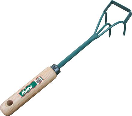 GRIFFE/SARCLOIR DE ROCAILLE 3 DENTS MANCHE BOIS FORGES DE MAGNE - 537654