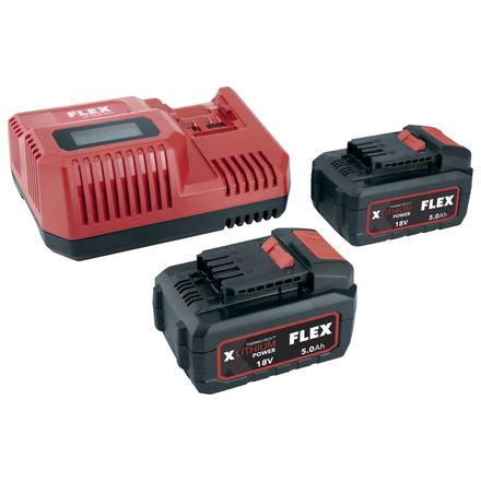 PACK CHARGEUR 2BATT 18V 5AH SET 55 R - FLEX - 491349