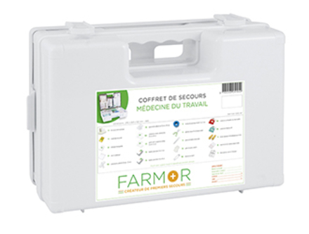COFFRET DE SECOURS FARMOR MÉDECINE DU TRAVAIL EN ABS-FAR1040AP