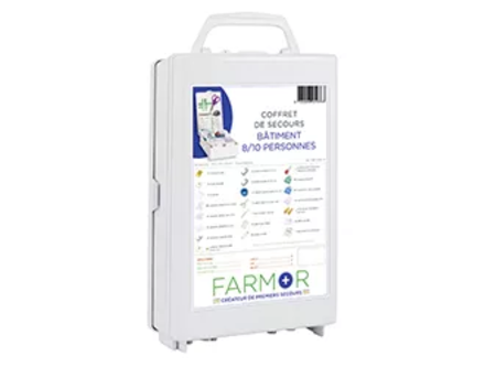 COFFRET DE SECOURS FARMOR BÂTIMENT 8/10 PERSONNES-FAR2036PP