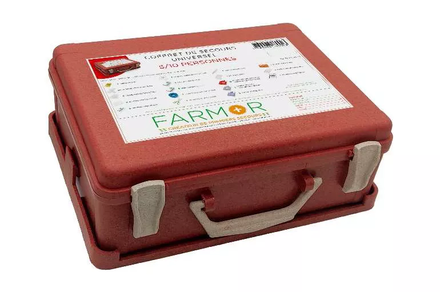 Valise de secours FARMOR 'Universel' 5/10 personnes en Polypropylène / Farine de bois, Rouge - FAR3040RO