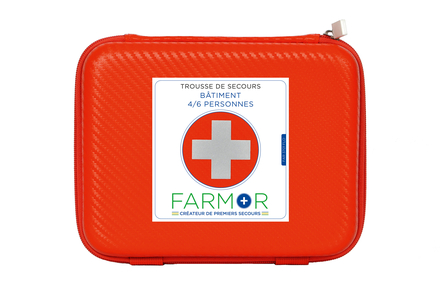 TROUSSE DE SECOURS EN PU ORANGE BATIMENT FARMOR - FAR3701FLO