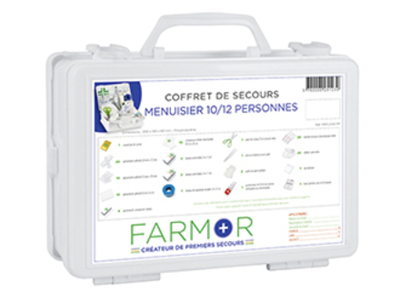 COFFRET DE SECOURS FARMOR MENUISIER 10/12 PERSONNES-MEN2140PP