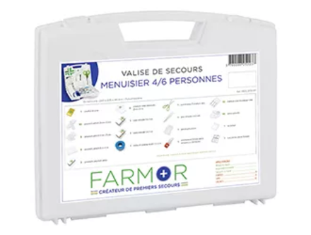 VALISE DE SECOURS FARMOR MENUISIER 4/6 PERSONNES-MEN2170PP