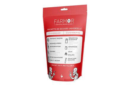 Pochette de secours FARMOR 'Universelle' 1/5 personnes - POC3250PE