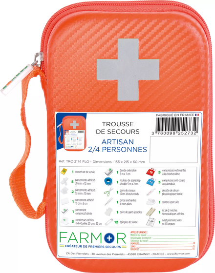 TROUSSE DE SECOURS EN EVA ORANGE FARMOR - TRO2174FLO