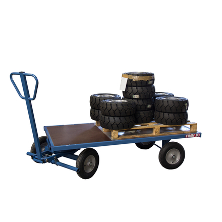 Chariot 1000 kg 2000 x 1000 mm pivotant plateau nu FIMM - 800007114