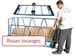 Chariot 1200 kg 2000 x 800 mm 2 dossiers et 2 ridelles tube FIMM - 800007220