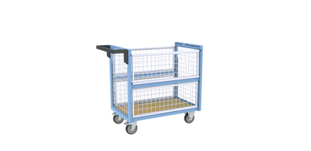 Chariot conteneur grillagé sans toit 850x500 mm 250 kg - FIMM - 800726111