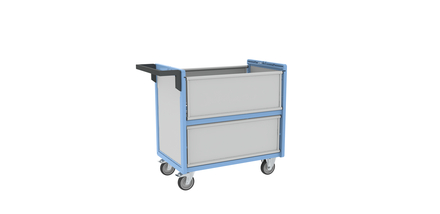 Chariot conteneur plaque alvéolaire sans toit 850x500 mm 250 kg - FIMM - 800726112