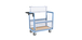 Chariot conteneur grillagé avec toit 850x500 mm 250 kg - FIMM - 800726113