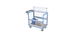 Chariot conteneur grillagé avec toit 850x500 mm 250 kg - FIMM - 800726113