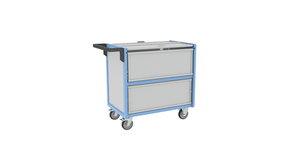 Chariot conteneur plaque alvéolaire avec toit 850x500 mm 250 kg - FIMM - 800726114