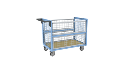 Chariot conteneur grillagé sans toit 1000x600 mm 250 kg - FIMM - 800726121