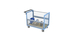 Chariot conteneur grillagé sans toit 1000x600 mm 250 kg - FIMM - 800726121