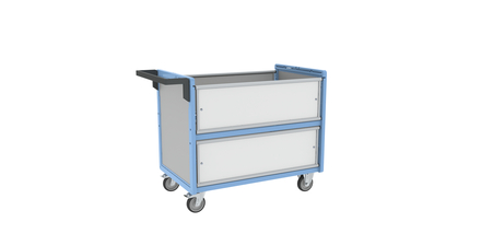 Chariot conteneur plaque alvéolaire sans toit 1000x600 mm 250 kg - FIMM - 800726122