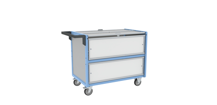 Chariot conteneur plaque alvéolaire avec toit 1000x600 mm 250 kg - FIMM - 800726124