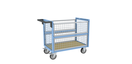 Chariot conteneur grillagé sans toit 1000x600 mm 500 kg - FIMM - 800726221