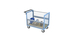 Chariot conteneur grillagé sans toit 1000x600 mm 500 kg - FIMM - 800726221