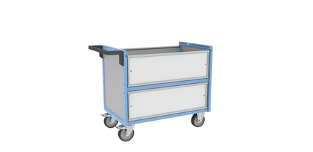Chariot conteneur plaque alvéolaire sans toit 1000x600 mm 500 kg - FIMM - 800726222