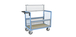 Chariot conteneur grillagé avec toit 1000x600 mm 500 kg - FIMM - 800726223