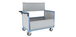 Chariot conteneur plaque alvéolaire avec toit 1200x800 mm 500 kg - FIMM - 800726234