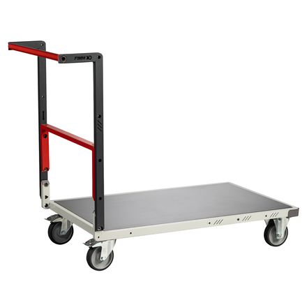 Chariot dossier repliable 850x500 mm plateau tôle roues TPE 250 kg - FIMM - 804721321