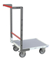 Chariot monté dossier fixe 550x500 mm plateau mélaminé roues TPE 250 kg - FIMM - 806720120