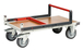 Chariot monté dossier repliable 850x500 mm plateau médium roues TPE 400 kg - FIMM - 806721241