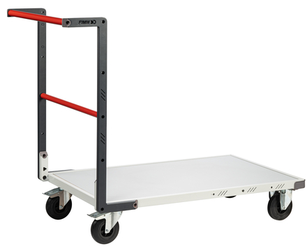 Chariot monté dossier fixe 1000x600 mm plateau mélaminé roues CC 250 kg - FIMM - 806722110