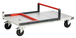 Chariot monté dossier repliable 1000x600 mm plateau mélaminé roues CC 250 kg - FIMM - 806722111